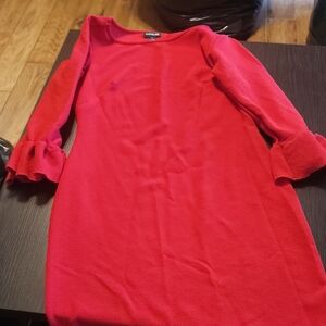 Adams Chic Red Asymmetrical Dress